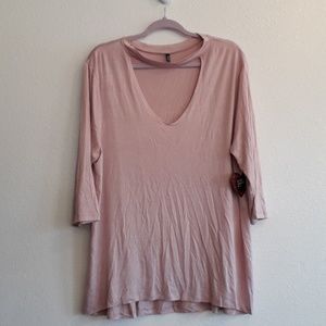 Plus size Blush Collared Tunic
